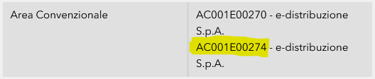Area Convenzionale AC001E00274